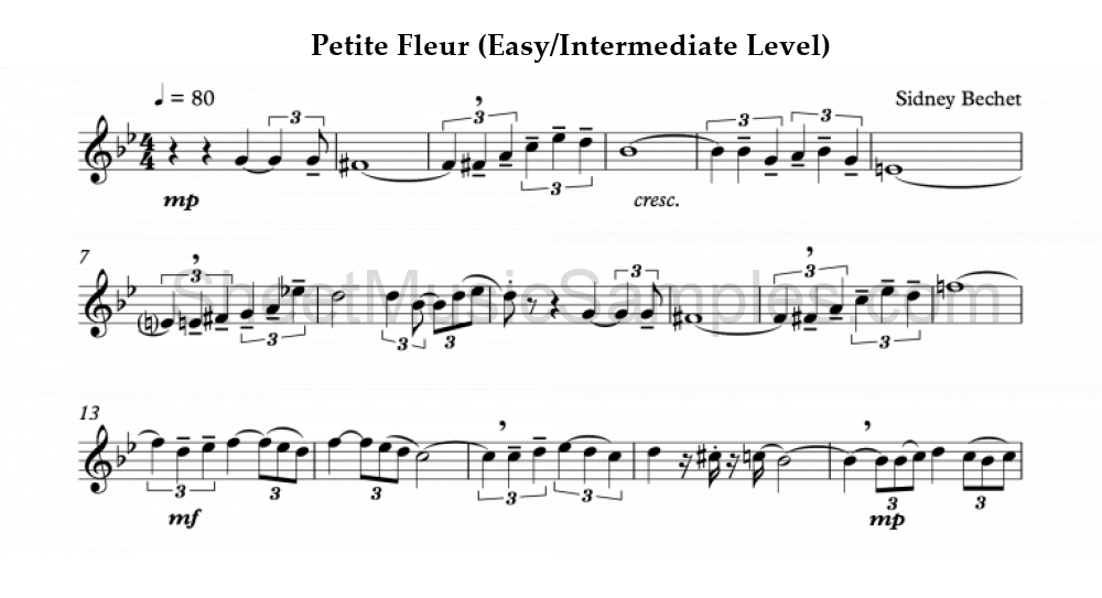 Petite Fleur (Easy/Intermediate Level)