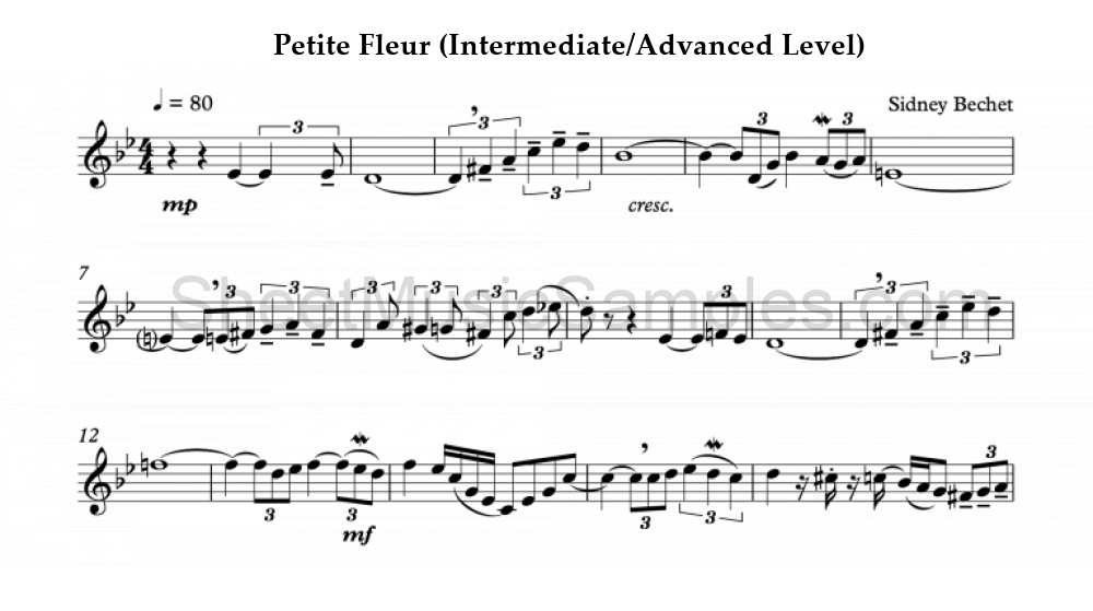 Petite Fleur (Intermediate/Advanced Level)