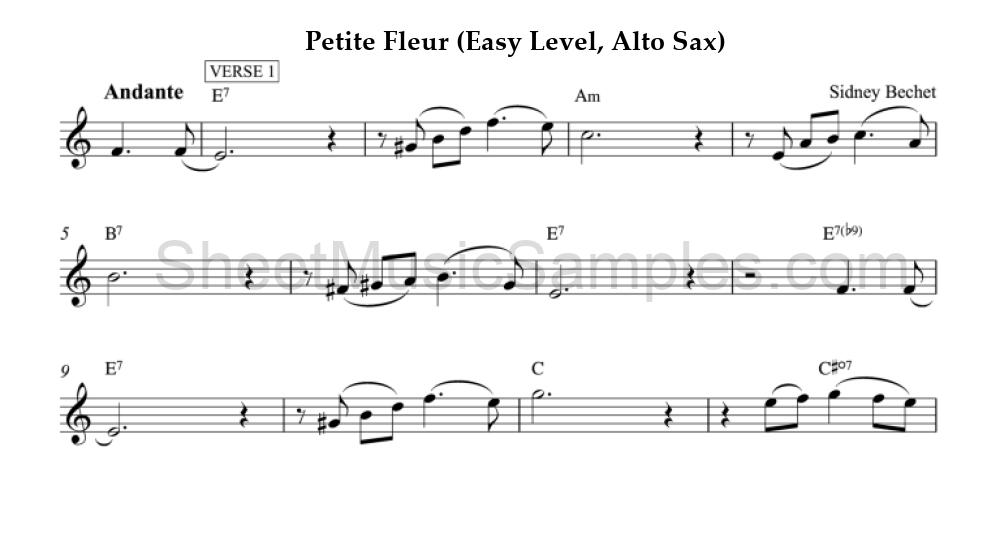 Petite Fleur (Easy Level, Alto Sax)