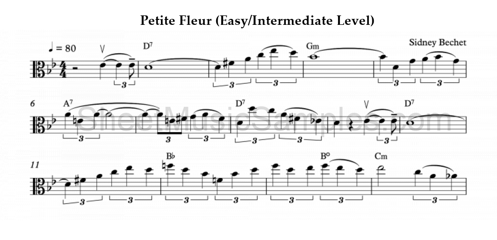 Petite Fleur (Easy/Intermediate Level)