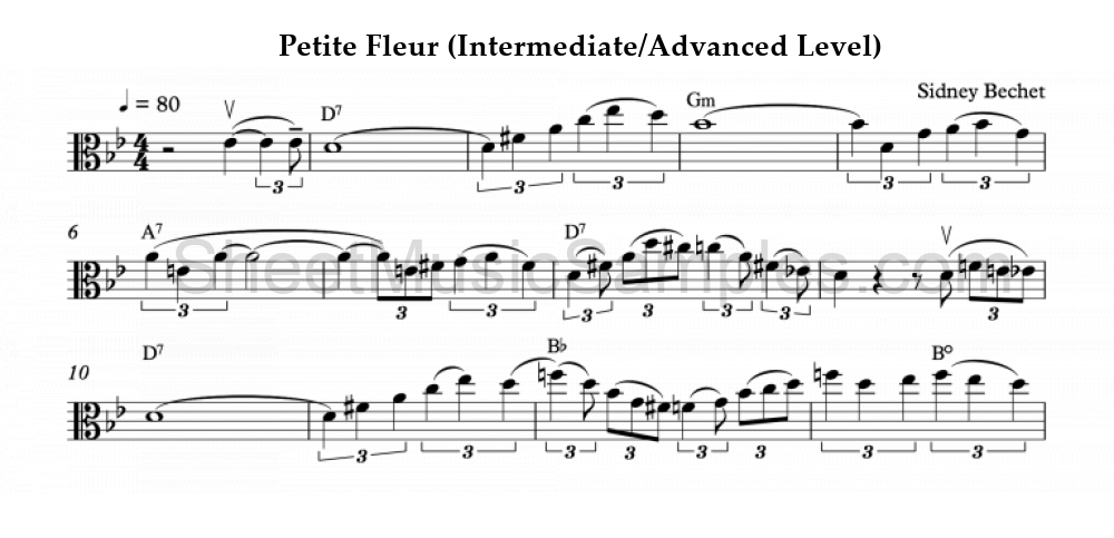 Petite Fleur (Intermediate/Advanced Level)