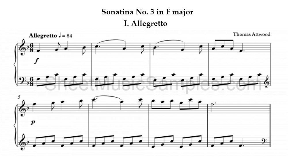 Sonatina No. 3 in F major - I. Allegretto