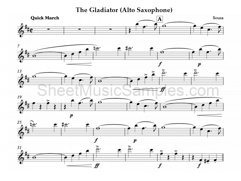 The Gladiator (Alto Saxophone)