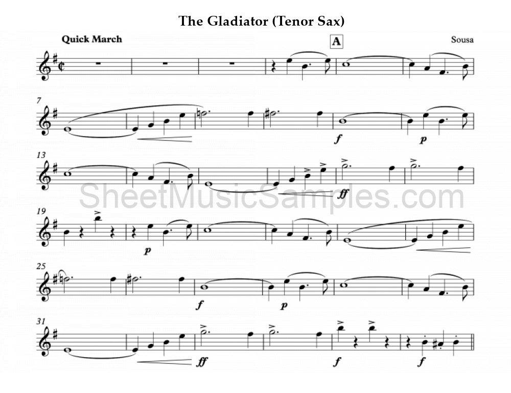 The Gladiator (Tenor Sax)