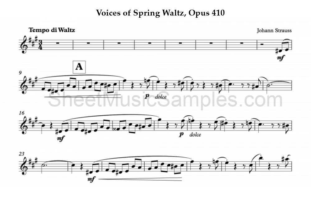 Voices of Spring Waltz, Opus 410