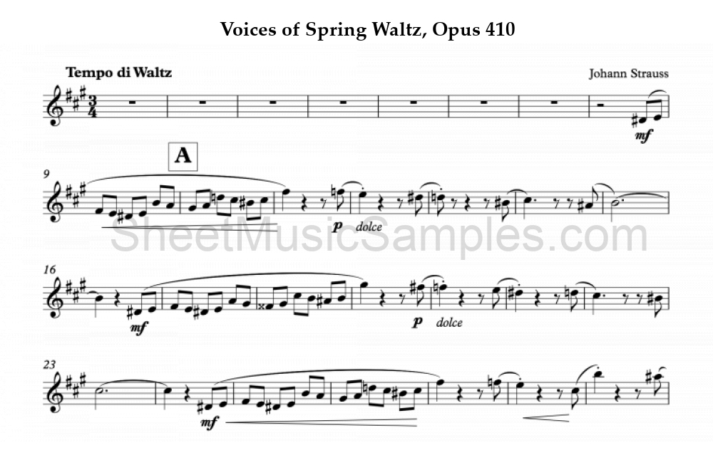 Voices of Spring Waltz, Opus 410