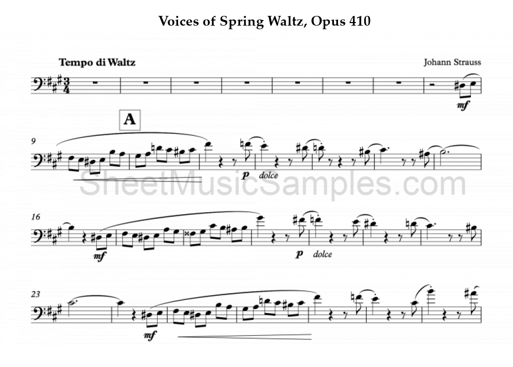 Voices of Spring Waltz, Opus 410