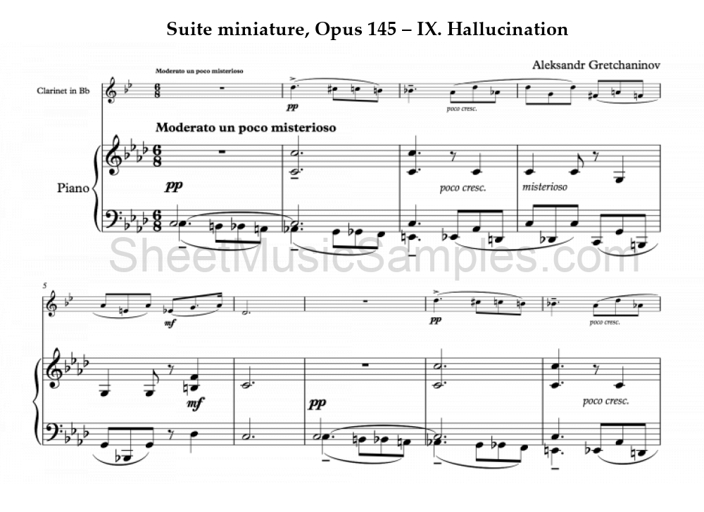 Suite miniature, Opus 145 – IX. Hallucination