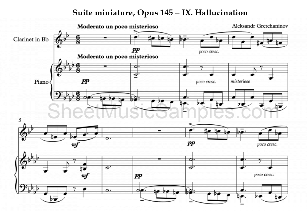 Suite miniature, Opus 145 – IX. Hallucination