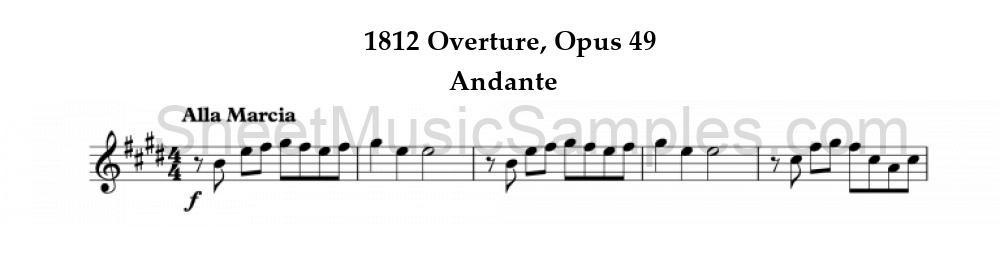 1812 Overture, Opus 49 - Andante