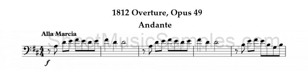 1812 Overture, Opus 49 - Andante