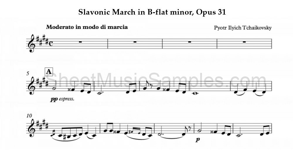 Slavonic March in B-flat minor, Opus 31