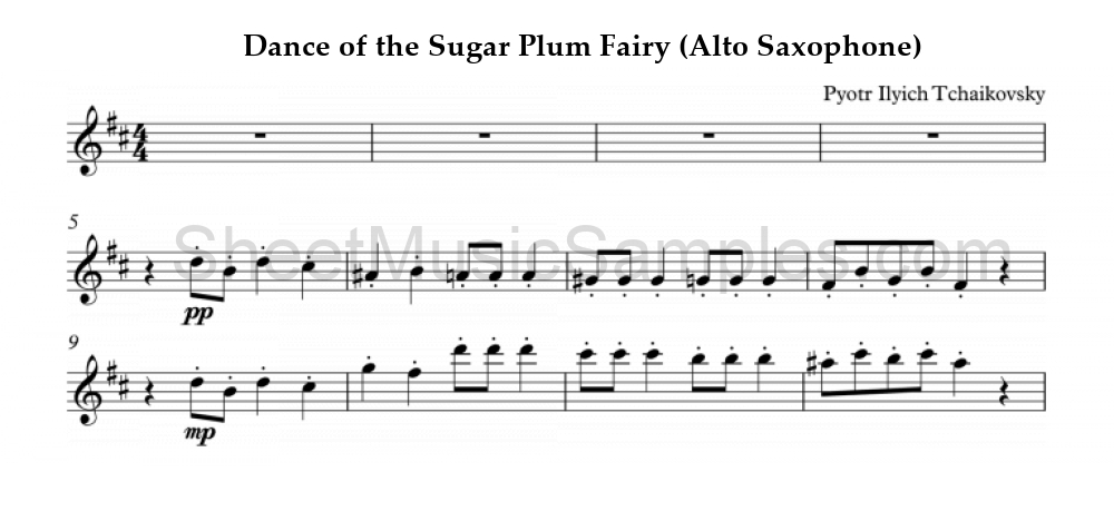 Dance of the Sugar Plum Fairy (Alto Saxophone)