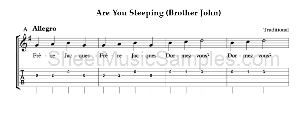 Are You Sleeping (Brother John)