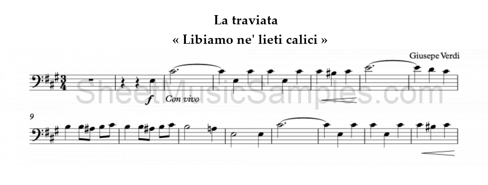 La traviata - « Libiamo ne' lieti calici »