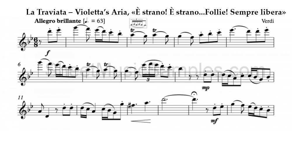 La Traviata – Violetta’s Aria, «È strano! È strano...Follie! Sempre libera»