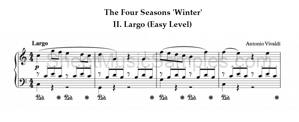 The Four Seasons 'Winter' - II. Largo (Easy Level)