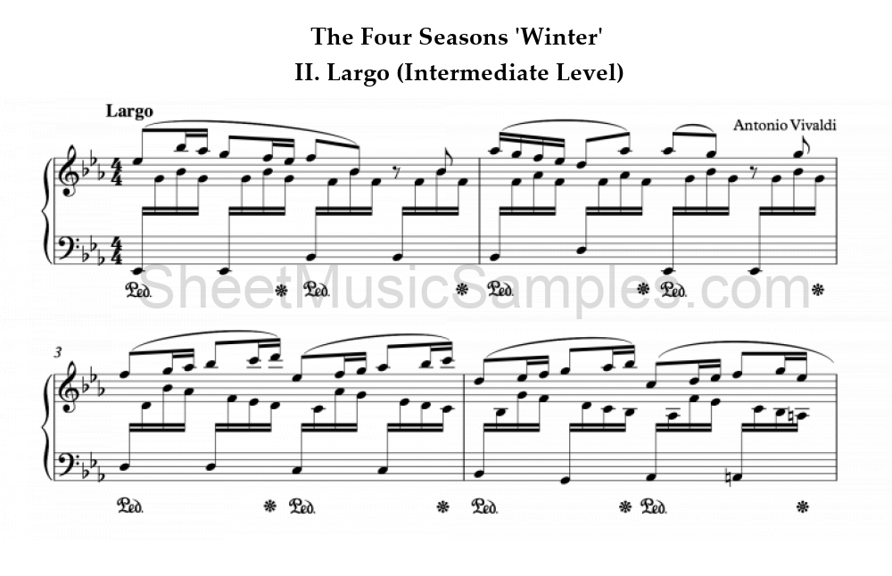 The Four Seasons 'Winter' - II. Largo (Intermediate Level)