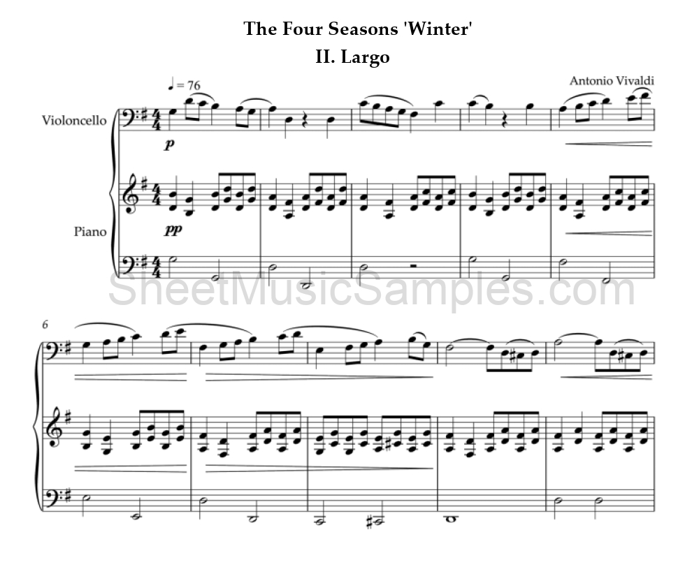 The Four Seasons 'Winter' - II. Largo