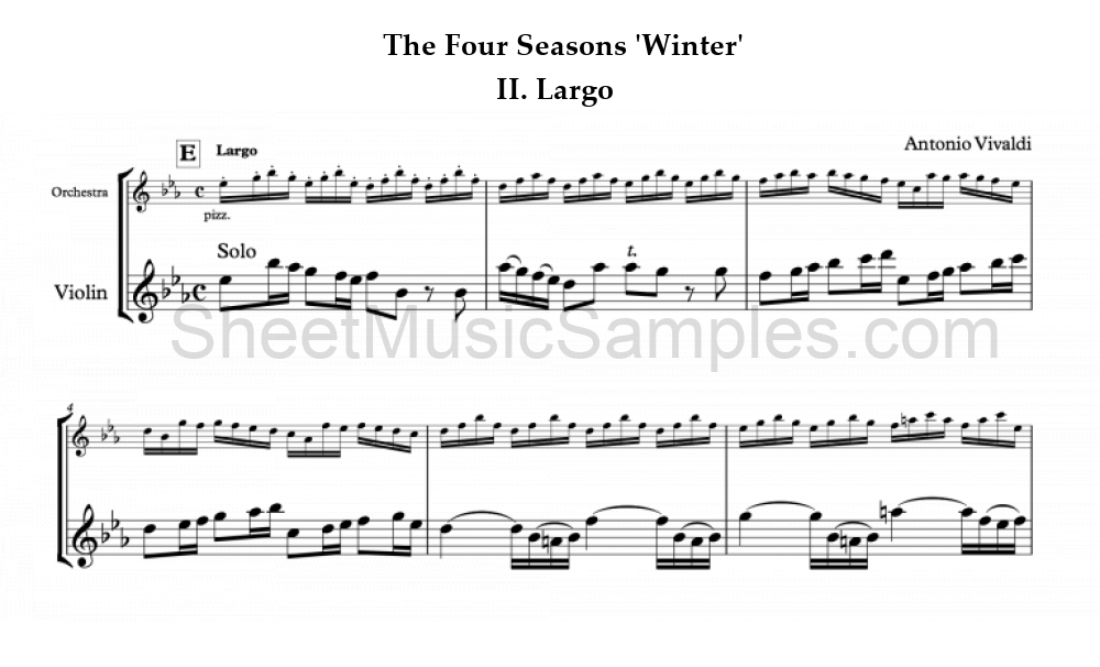 The Four Seasons 'Winter' - II. Largo