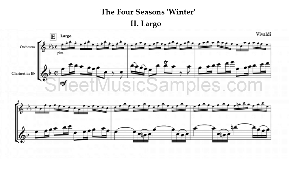 The Four Seasons 'Winter' - II. Largo