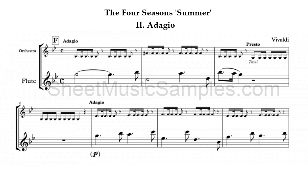 The Four Seasons 'Summer' - II. Adagio