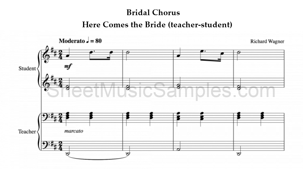 Bridal Chorus - Here Comes the Bride (teacher-student)