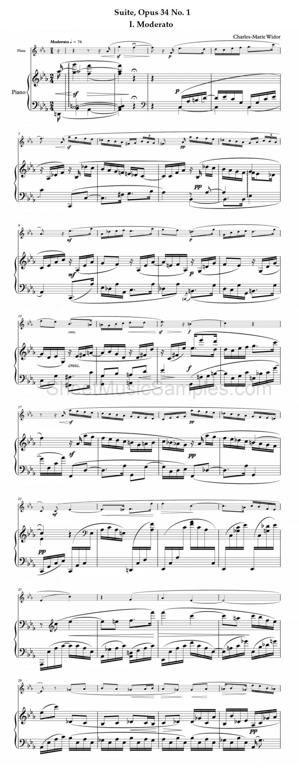 Suite, Opus 34 No. 1 - I. Moderato