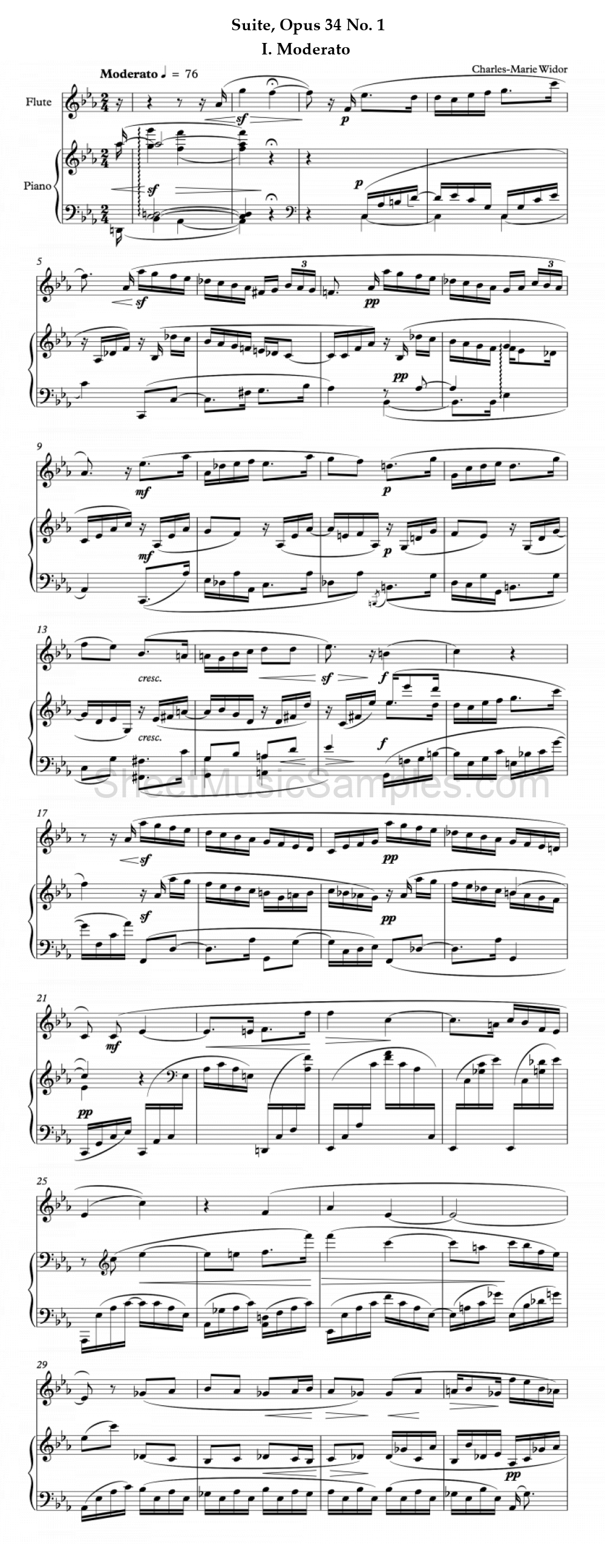 Suite, Opus 34 No. 1 - I. Moderato