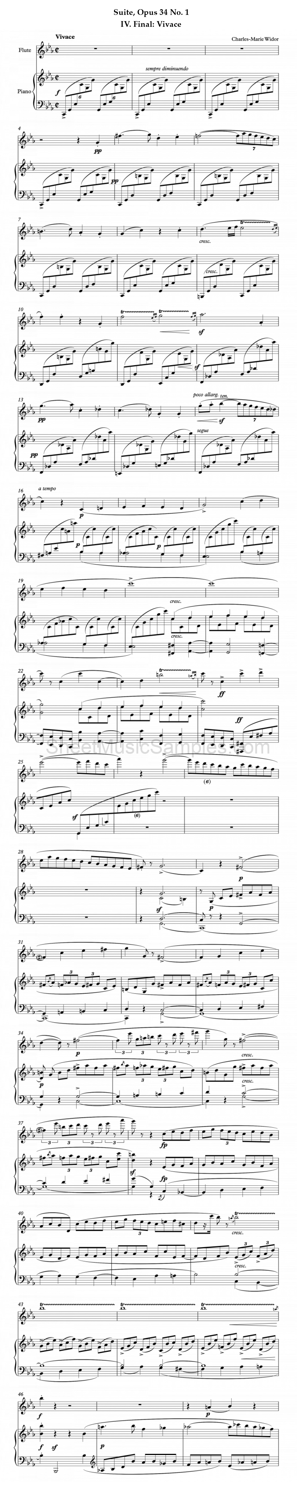 Suite, Opus 34 No. 1 - IV. Final: Vivace