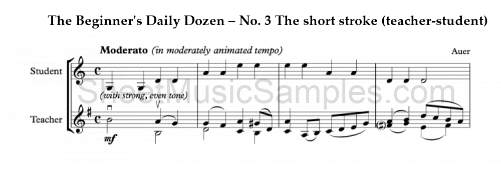 The Beginner's Daily Dozen – No. 3 The short stroke (teacher-student)