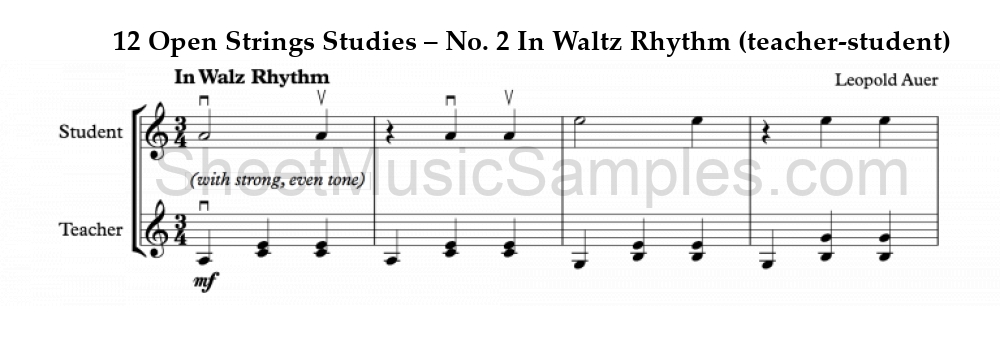 12 Open Strings Studies – No. 2 In Waltz Rhythm (teacher-student)