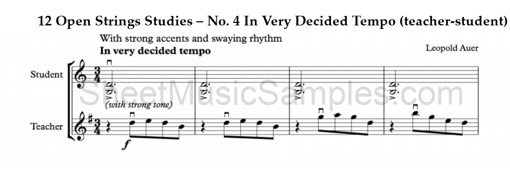 12 Open Strings Studies – No. 4 In Very Decided Tempo (teacher-student)