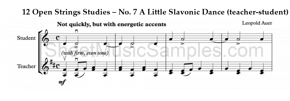 12 Open Strings Studies – No. 7 A Little Slavonic Dance (teacher-student)