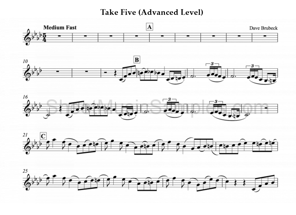 Take Five (Advanced Level)