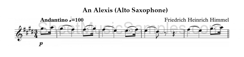 An Alexis (Alto Saxophone)