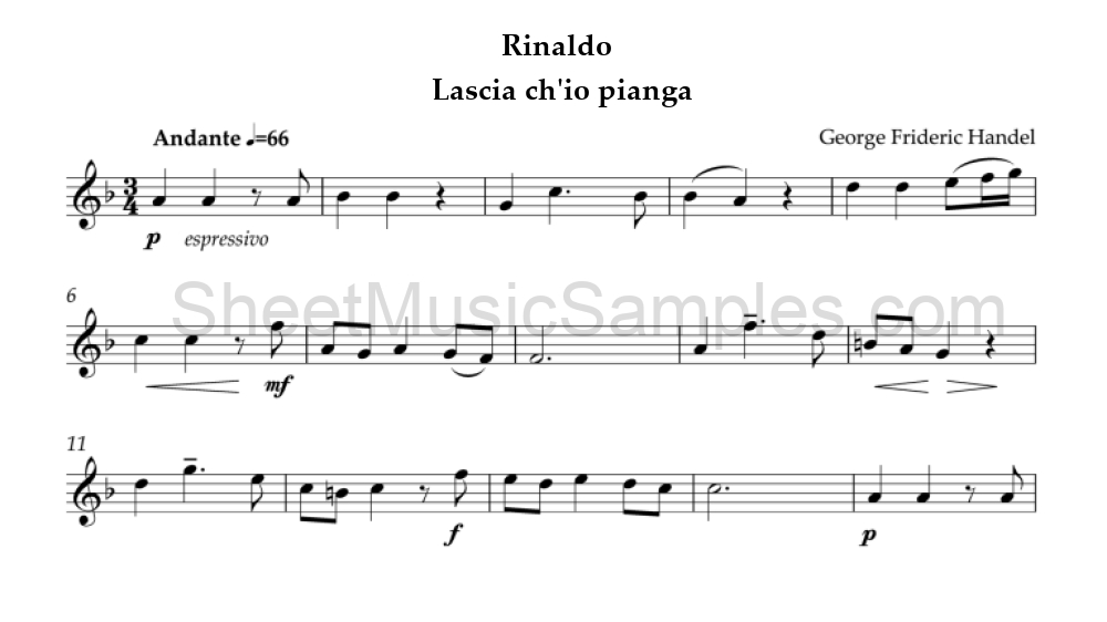 Rinaldo - Lascia ch'io pianga