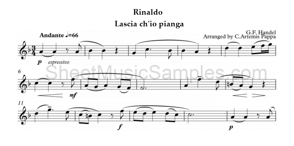 Rinaldo - Lascia ch'io pianga