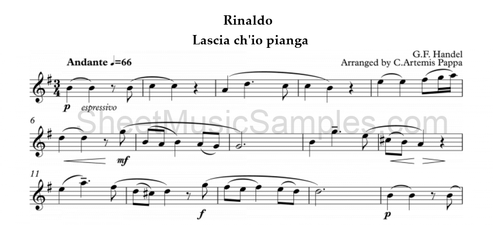 Rinaldo - Lascia ch'io pianga