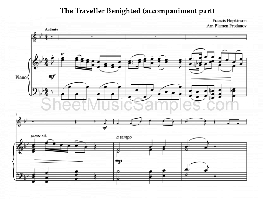 The Traveller Benighted (accompaniment part)