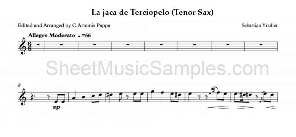 La jaca de Terciopelo (Tenor Sax)