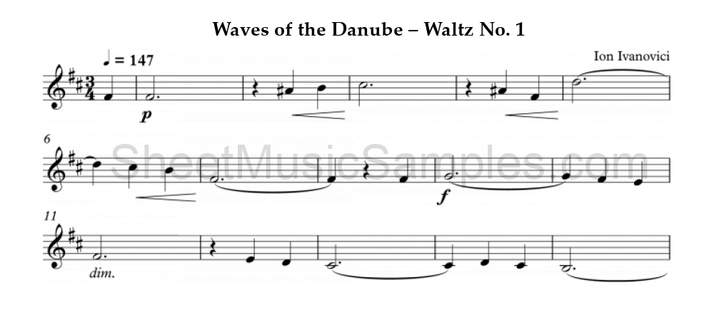 Waves of the Danube – Waltz No. 1