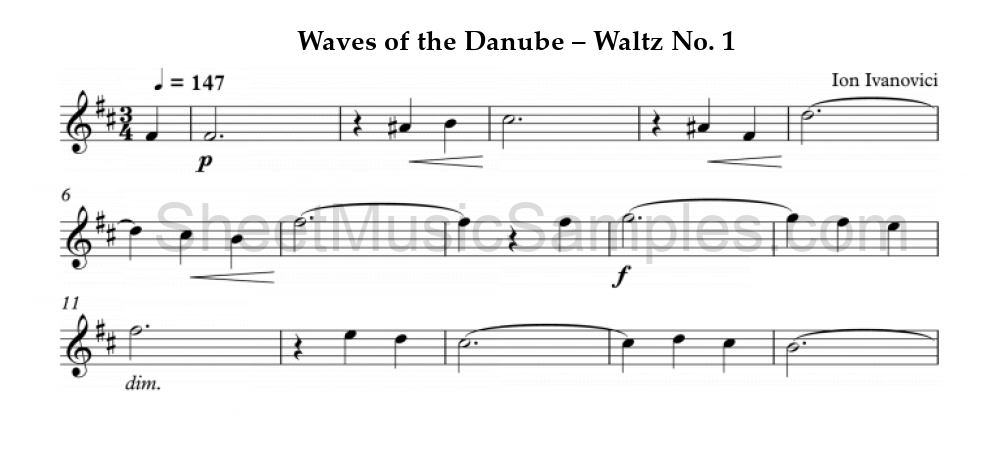 Waves of the Danube – Waltz No. 1