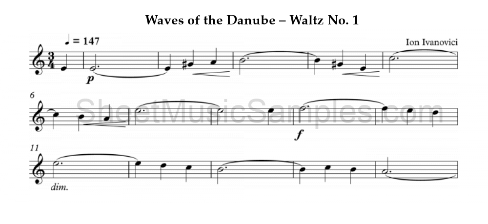 Waves of the Danube – Waltz No. 1