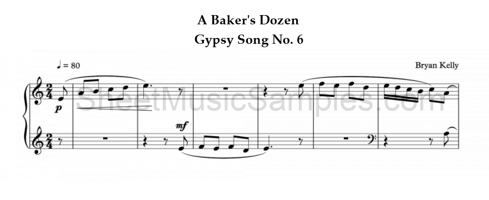 A Baker's Dozen - Gypsy Song No. 6