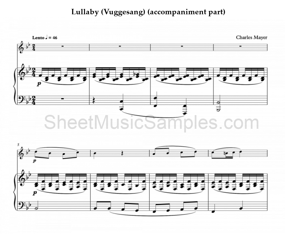 Lullaby (Vuggesang) (accompaniment part)