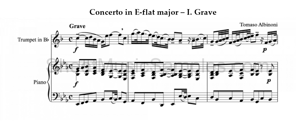 Concerto in E-flat major – I. Grave