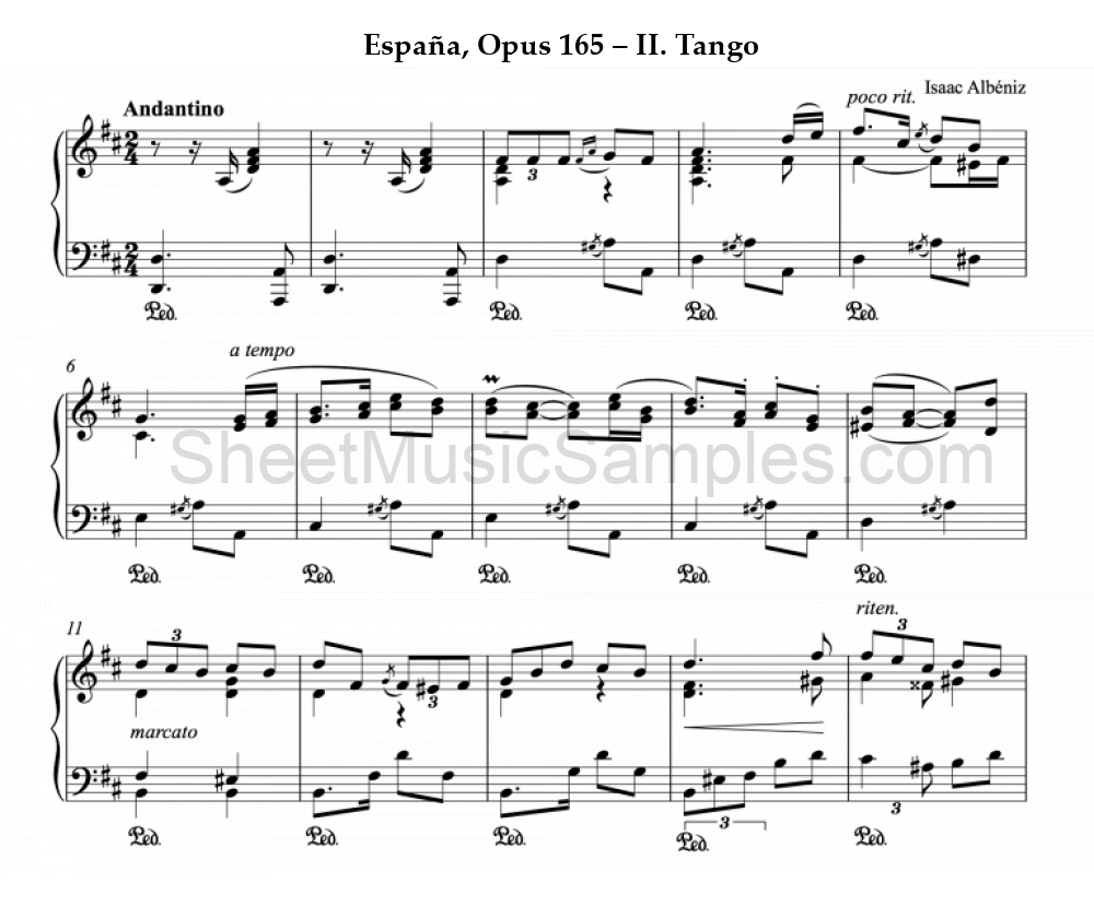 España, Opus 165 – II. Tango