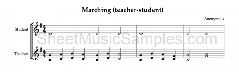 Marching (teacher-student)