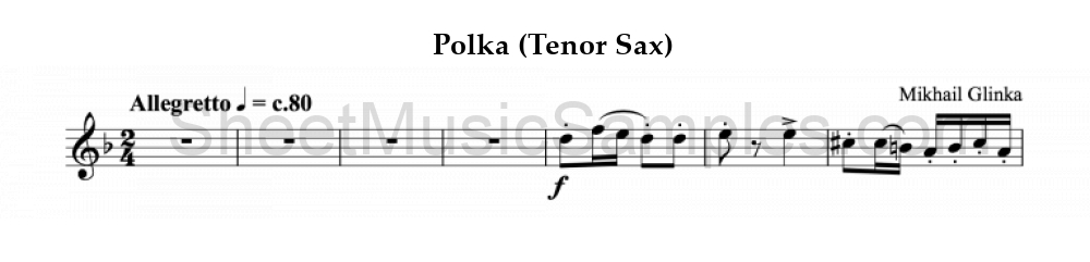 Polka (Tenor Sax)